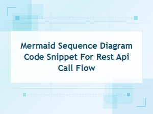 Mermaid Sequence Diagram Code Snippet for Rest Api Call Flow